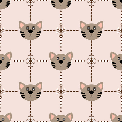 Cats Pattern artistic cat design graphic kidspattern pattern seamlesspattern textilepattern