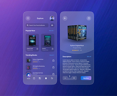 Book Store Application appdesign application bookstore graphic design ui ux