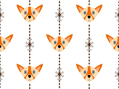 Fox Pattern artistic design fox graphic kidspattern pattern textile vector