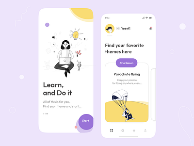 Mobile App UI app app design clean course creative design hobby illustration learn mobile passion ui uiux user rxoerience userinterface ux webdesign
