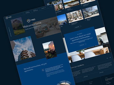 Coryell Collaborative Group - Web Design apartments blue business graphic design property real estate ui user experience ux web web design website design