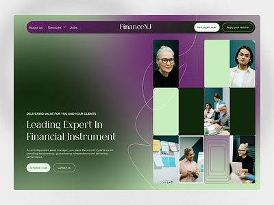 Financial Hero section adobe branding design figma illustration logo ui ux web website