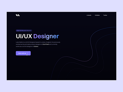 Personal Landing Page Design designer freelance landing page portfolio ui ux web design