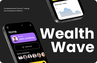 Wealth Wave animation branding ui