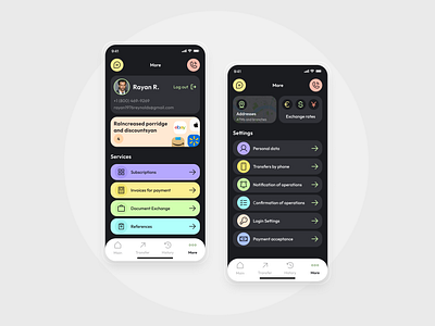 POLECAT BANK – More Information page app design bank banking app banking application cashback finance app profile finance profile fintech mobile banking app mobile banking application mobile design product design transfer money ui uiux