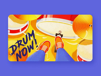 Drums Banner | Gismart design drawing illustration mobile app photoshop