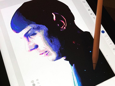 Vector Spock design drawing illustration vector