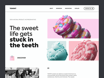 Yammy design ai alexey app candy dalle design designer intelligent illustration site sukhariev sweets ui ux web