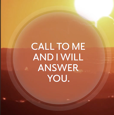 Call to Me and I Will Answer You - Meditative Scripture Video animation graphic design motion graphics