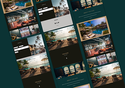 The Hive | Vacation Experience beach branding client project css design destination experience figma html illustrator javascript mockup screens ui ux vacation web design web development web inspiration website design