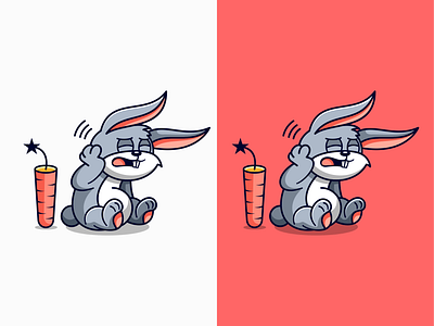 cute rabbit character mascot design bunny character cute design illustration logo mascot rabbit