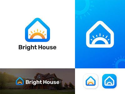 Bright House Logo | Real Estate Logo | Investment Logo brand identity branding business logo construction logo finance logo grow logo home logo house logo identity investment investment logo logo logo design logo designer logo mark logos modern logo property logo real estate real estate logo