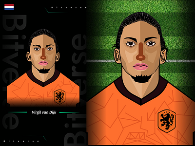 World Cup Series - Karim Virgil van Dijk graphic design