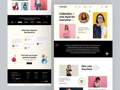 Fashion Website Landing Page Template apparel clothes clothing creative design e commerce fashion fashion brand fashion store fashion website home page landing page outfit shopping style ui uidesign wear webdesign women clothing