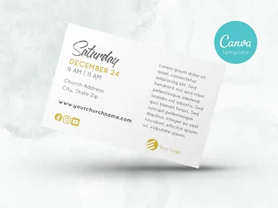 Church Christmas Eve Canva template