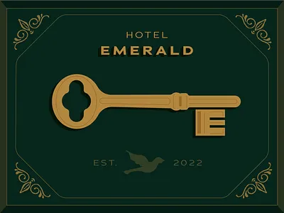 Brass Key to Hotel E boutique hotel brand identity. brass classic columbia concept design found found objects hotel inspiration key logo ryon edwards south carolina timeless typography vector vintage