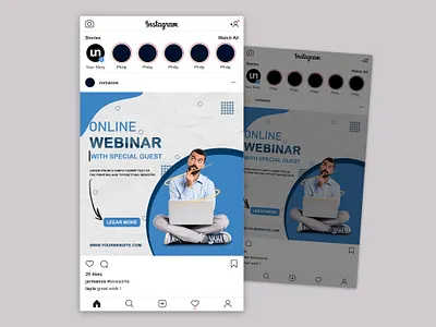 Online Webinar Banner | Social Media Post Design ad advertiging branding cover design facebook ad faceboook post graphic design instagram ad instagram post online shot social media ad banner social media banner social media post design stories template ui web banner webinar