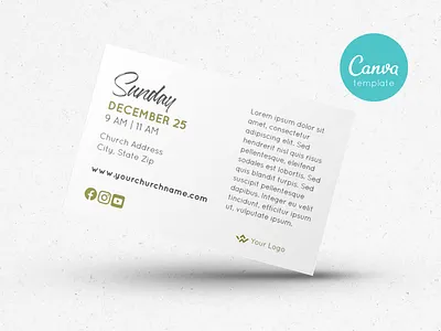 Church Christmas Canva template