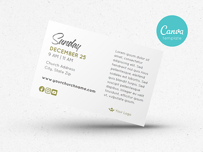 Church Christmas Canva template
