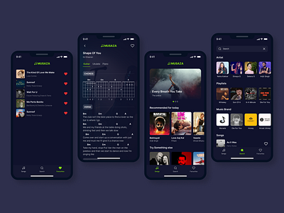 Music App Design app app design chord design guitartuna mobile ui music music app music player podcast song spotify ui ux web player