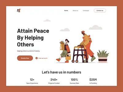 Charity Web Landing Page appideas businessideas dashboard design development following iosdeveloper mobileapp mvdevelopment new noteworthy popular popular shot raisefunds startup uidesign uxdesign webappdevelopment website