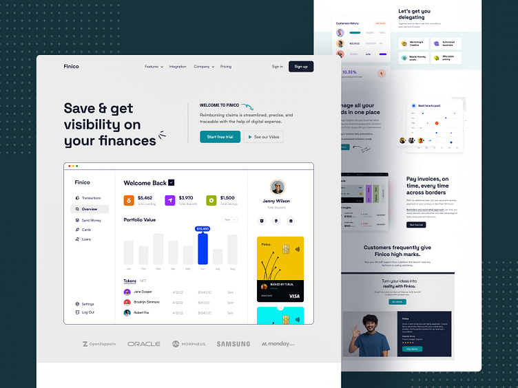 Finico Web 2022 by Turja Sen Das Partho on Dribbble