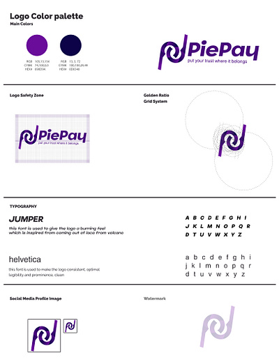 Mobile Financial System Logo Design || PIEPAY brand guidline branding design finance logo logo design onlione financial system