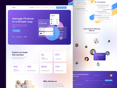 B-ter - Finance landing page bank card banking finance finance landing finance website financial website fintech landing page minimal money management mou neo banking saas sushmita sushmita paul transfer ui web design web3 website