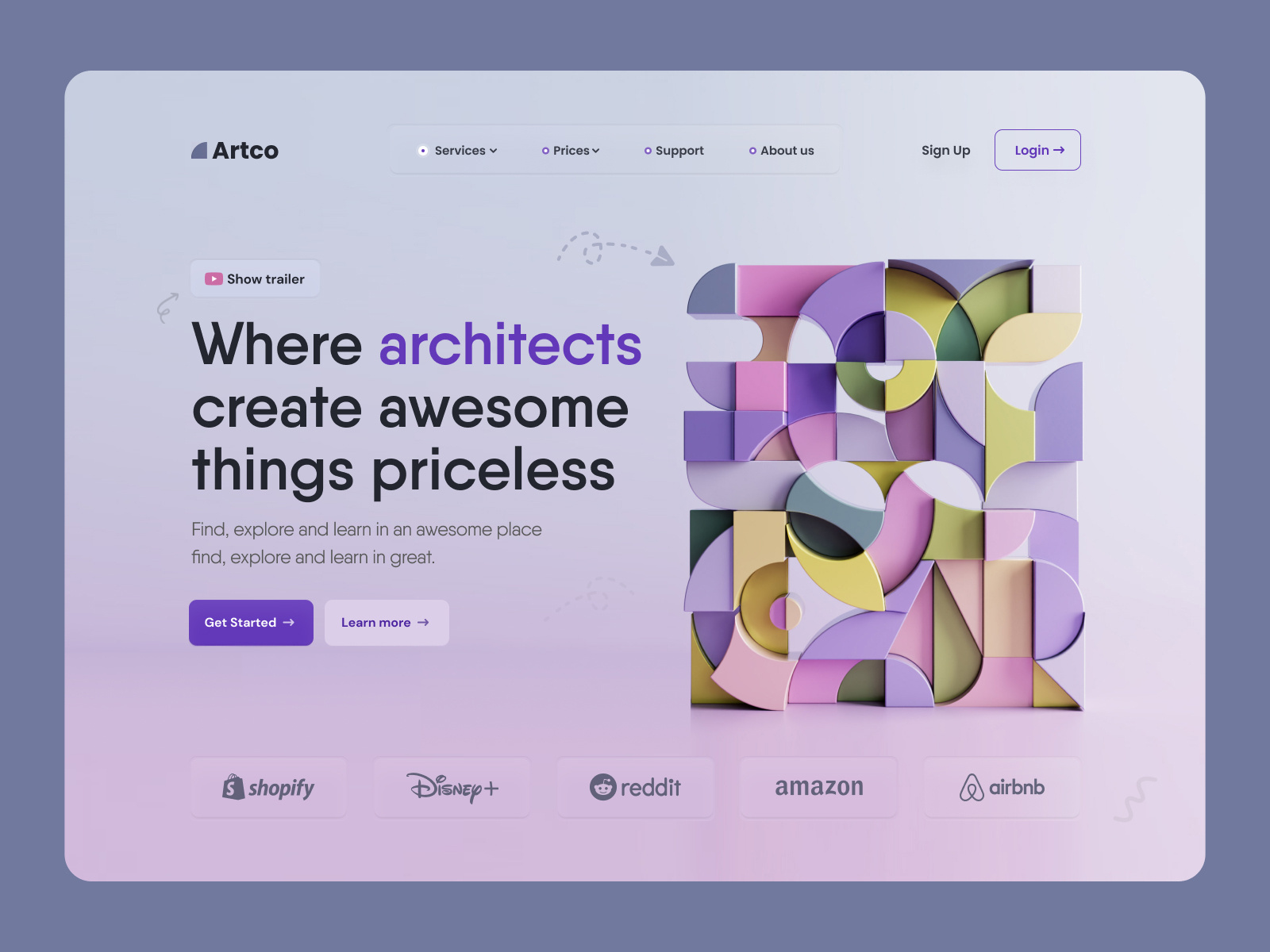 Personal landing page concept 3d 3d character 3d illustration application blog branding colourful cta design hero home page illustration purple trend ui ux vector web web design