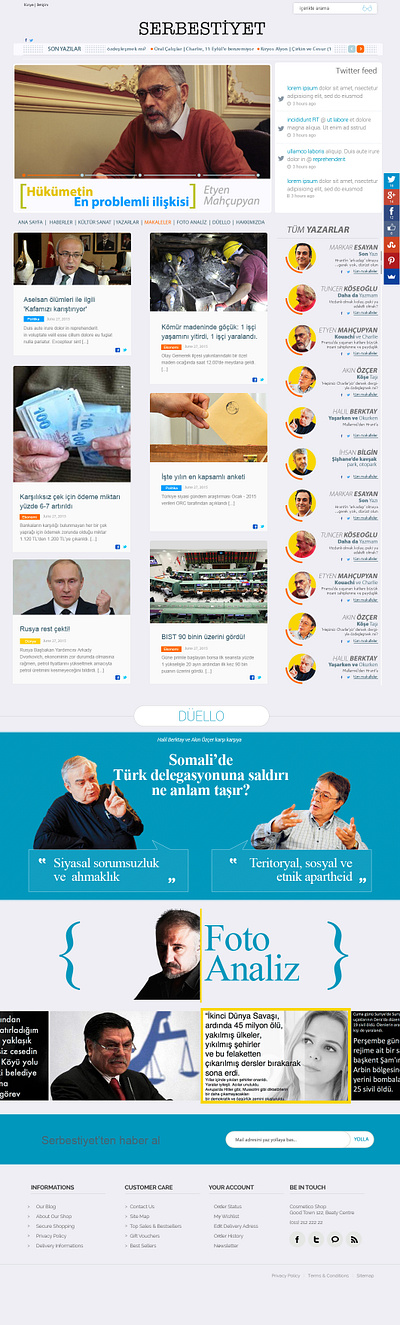 Serbestiyet News - 2016 branding design graphic design logo ui ux