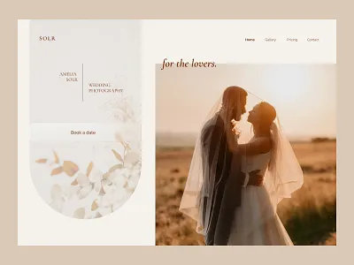 Wedding Photography design figma glassmorphism modern photography ui ux wedding