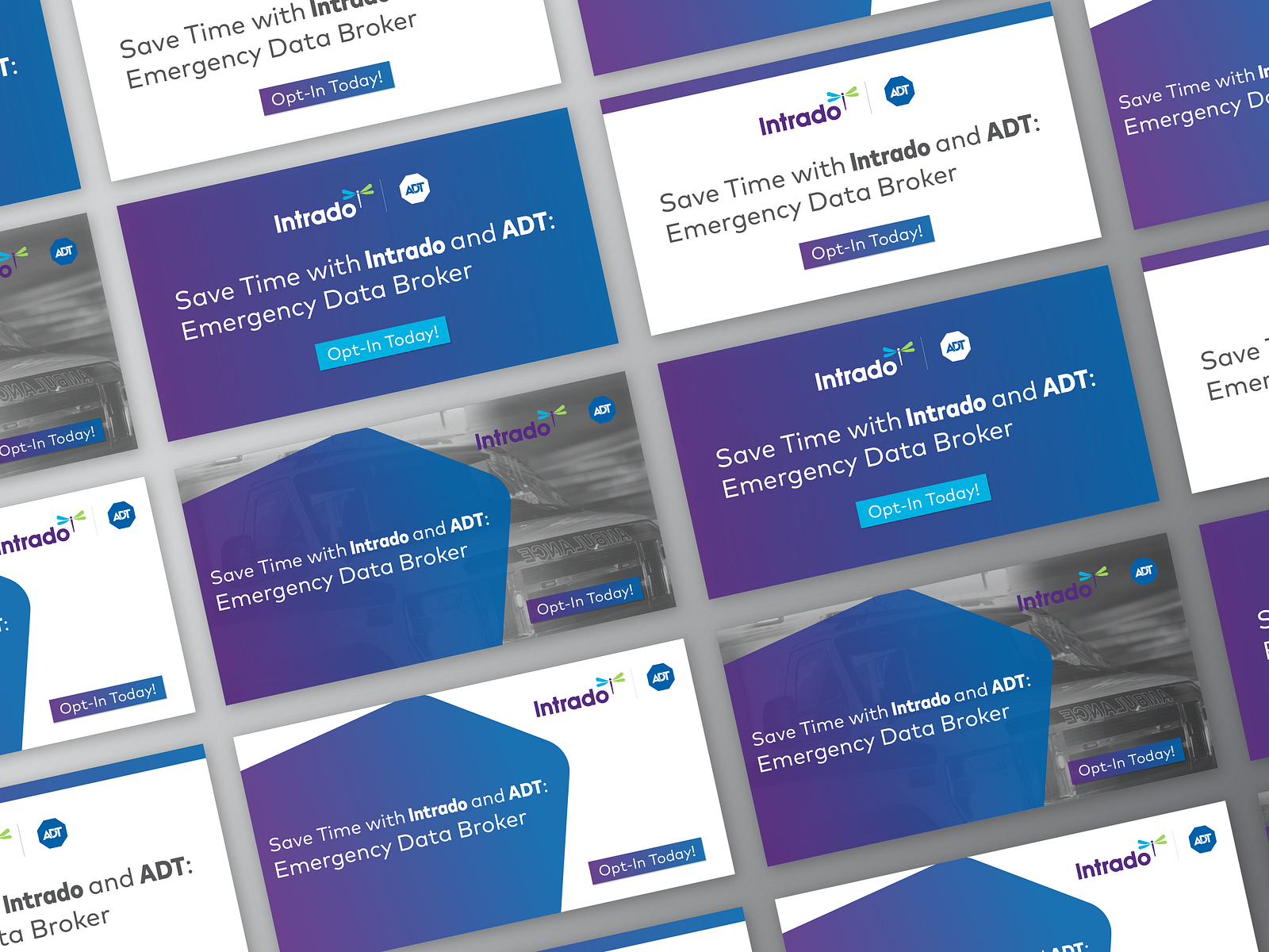 Intrado / ADT Social Media Banners by Shawn Porter on Dribbble