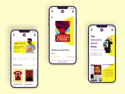 E-commerce Merch store App redesign app e commerce figma mobile redesign ui ux