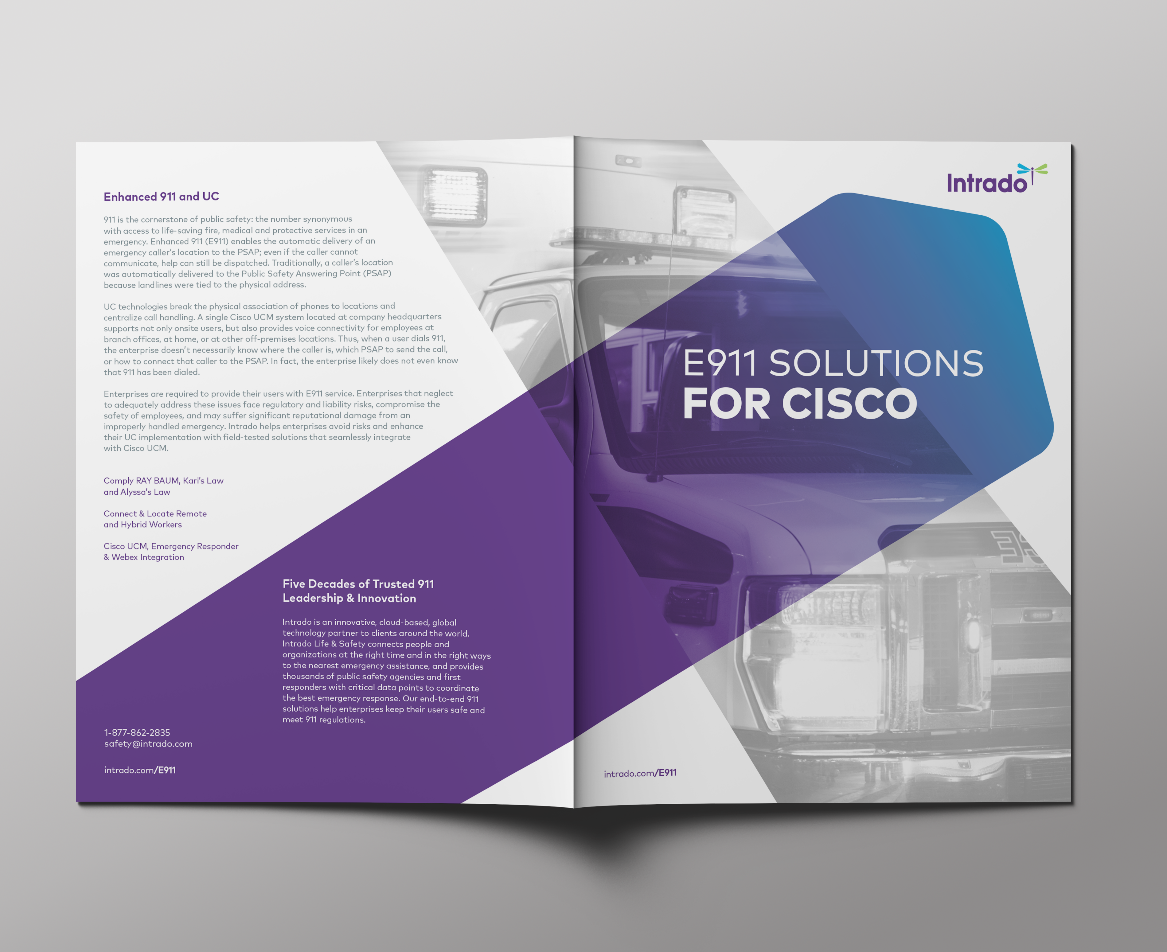 Intrado E911 Brochure branding brochure graphic design