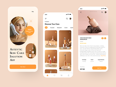 Beauty Product E-Commerce App add to cart beauty product app e commerce app e commerce design ecommerce app mobile app mobile app design online store pulok shopping app trending ui ui design uiux