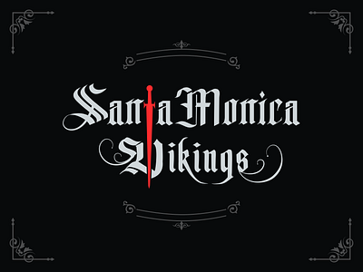 Santa Monica Vikings - Logo ancient logo graphic design illustration lacrosse lacrosse logo lacrosse sport logo medeival logo sports logo vector vikings vikings logo vintage logo design
