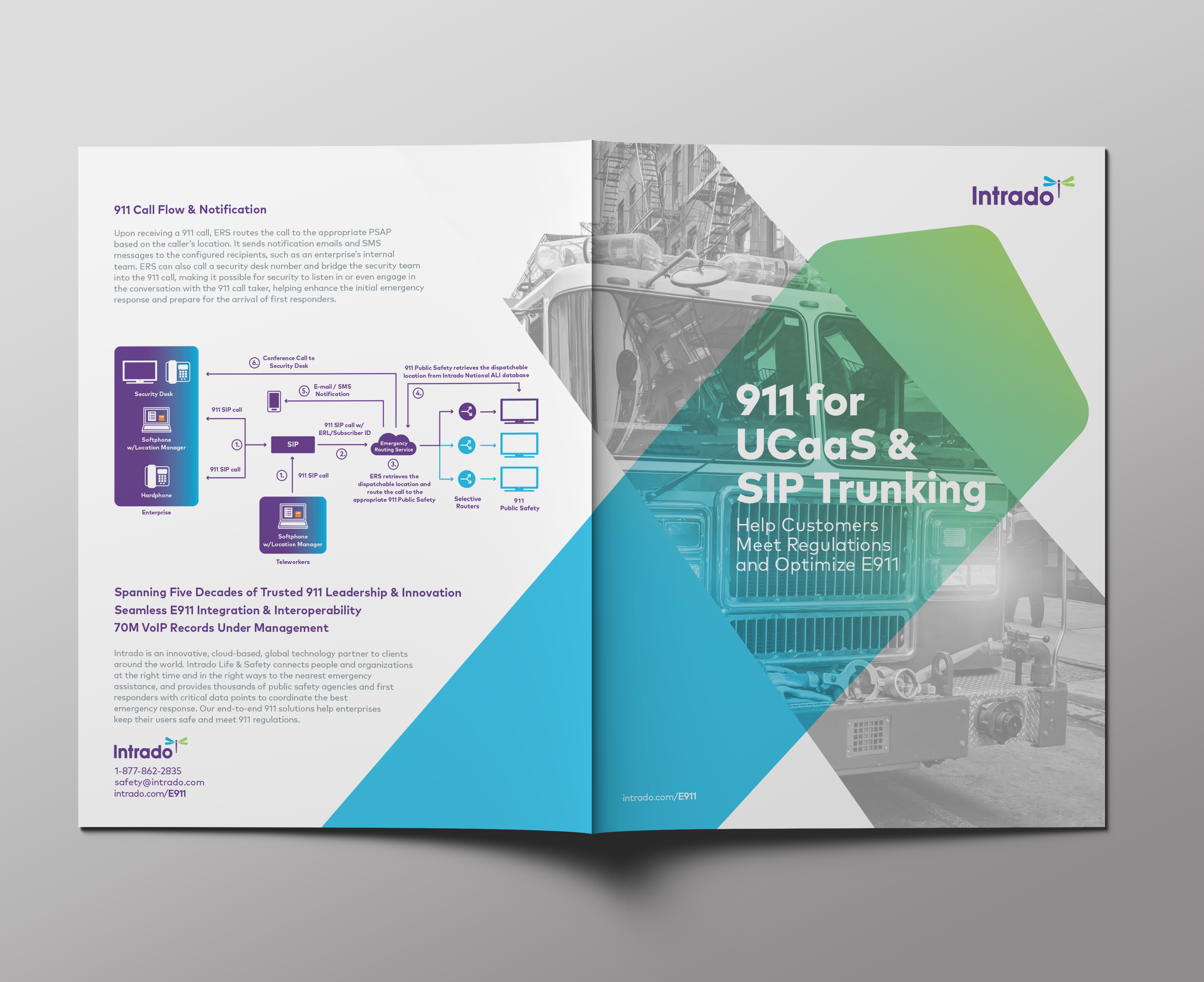 Intrado UCaaS Brochure branding brochure graphic design