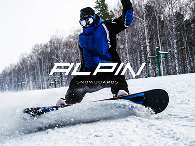 Brand identity → ALPIN Snowboards branding concept logo logodesign logotype snow snowboarding typography winter