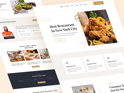 Fast Food & Restaurant Landing Page layout