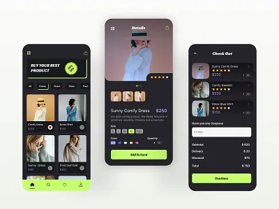 Clothing Mobile app app design cart clothes clothing brand app e commerce e commerce app e shop ecommerce fashion fashion shop mobile shop store store app ui