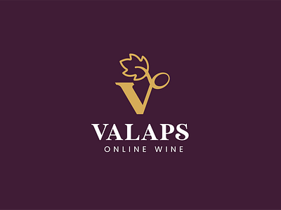 valaps bar branding drink grapes logo market online wine
