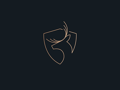 HorseShield design flat graphic design icon logo minimal vector
