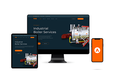 VAS Engineering - Web Design (UX/UI) boilers design factory graphic design heavy machinery industrial boilers industry logo design mobile design ui ux web design website