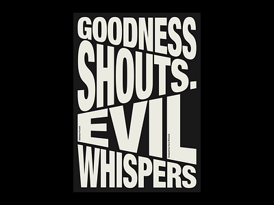 EVIL WHISPERS Poster 2d adobe artwork black design graphic graphic design graphics illustrator minimal photoshop portfolio poster poster design posters print text type typographic typography