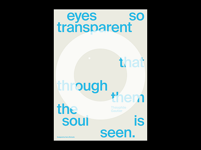 THE SOUL IS SEEN Poster 2d abstract adobe artwork blue design graphic graphic design graphics illustrator minimal photoshop poster poster design posters print text type typographic typography