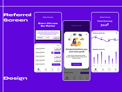 Referral Screen Design branding design illustration neubrutalism typography ui ui design user research ux