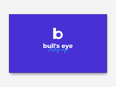 Bull's eye-shooting range branding graphic design illustration logo
