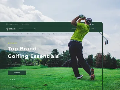 Golf Estudio - Web design (UX/UI) ball brand identity branding coach course design ecommerce fitting center golf golfing graphic design mobile player sports stick ui ux web design website workshop
