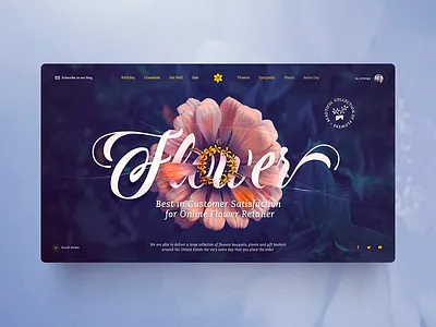 Flower UI page flower landing page page ui ux web website