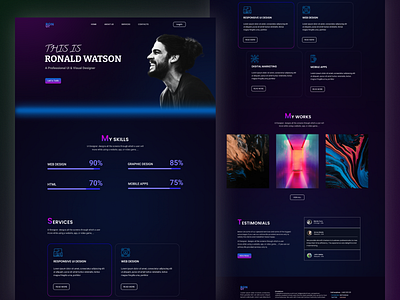 Web Template-Portfolio branding design graphic design hero section landing page ui ui design ui ux ux web design web template design web templates website design